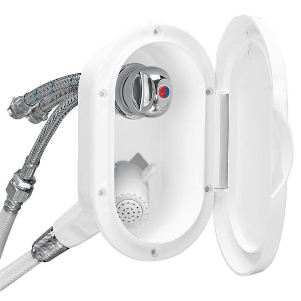 Nuova Rade Case Shower Mixer Tap Hvid 3 m Hose