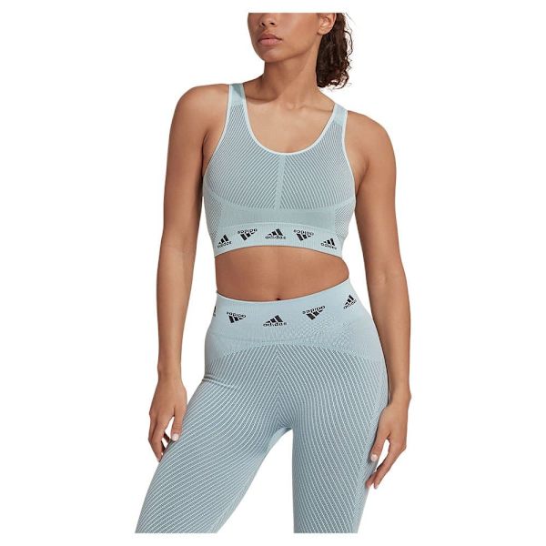 Adidas Sport-bh Aeroknit Light-support Blå XS Kvinna