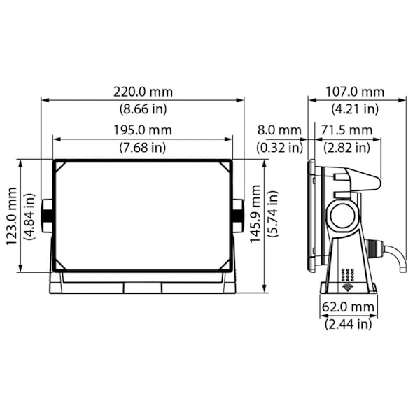 Navico Multifunktions Display Nsx Simrad 3012 12´´ Transparent 320 x 185 x 151 mm