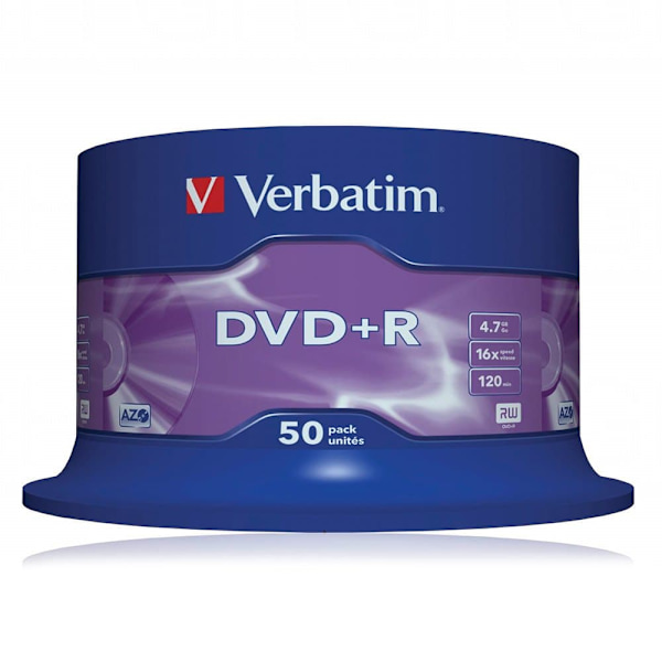 Verbatim 4.7 Gt:n Dvd+r-yksiköt 16x 50 Hopeinen
