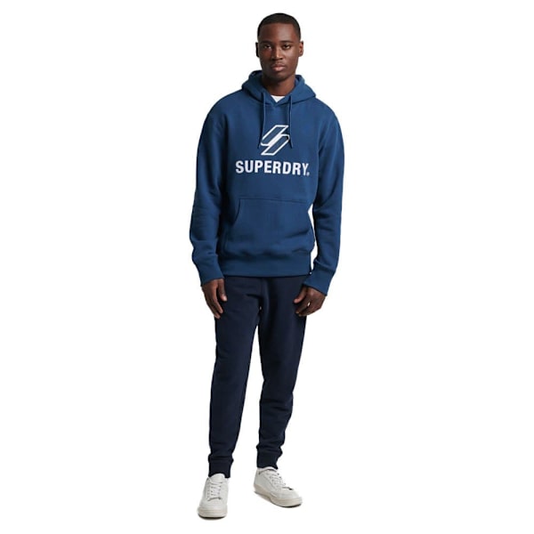 Superdry Hættetrøje Code Sl Stacked Apq Blå S Mand