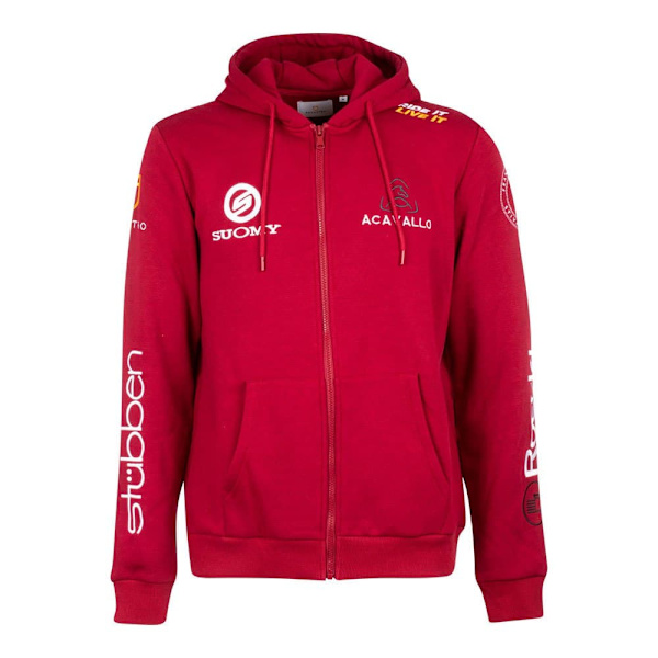 Equestro New Multilogo Sweatshirt Med Lynlås Rød XL Mand