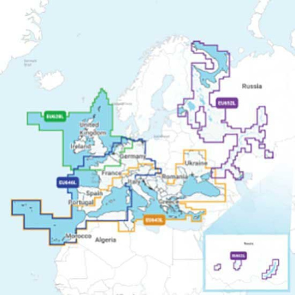 Garmin Navionics®+ Micro Sd/sd-kortkort Naeu646l Europe/central&west Flerfarvet