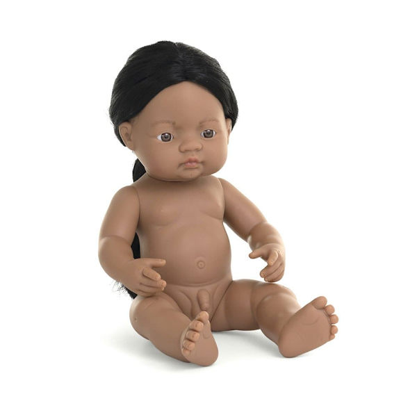 Miniland Native American Boy 38 Cm Docka Svart