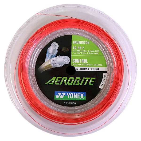 Yonex Badmintonrullsnöre Aerobite 200 M Röd 0.67 mm / 0.61 mm