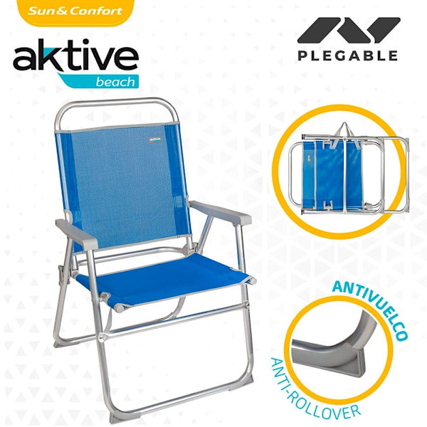 Aktive Fast Hopfällbar Stol 57x51x89 Cm Blå