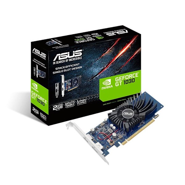 Asus Grafikkort Geforce Gt 1030 2gb Gddr5 Blå,Silver