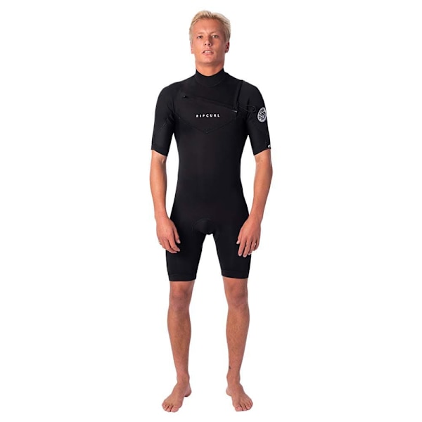 Rip Curl Lyhythihainen Vetoketjullinen Rintapuku Dawn Patrol 2/2 Mm Musta S