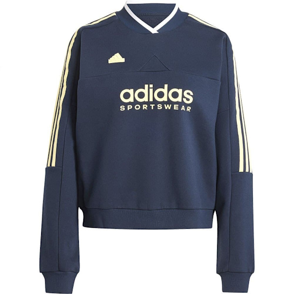 Adidas Tiro Cut 3 Stripes Fleece Sweatshirt Blå S / Regular Kvinde