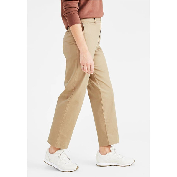 Dockers Byxor Med Hög Midja Beige 26 Kvinna