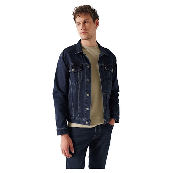 Salsa Jeans Jakke S-activ Regular Fit Blå M Mand