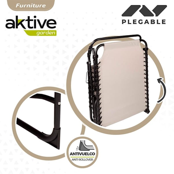 Aktive Solstolar Polyester 59x190x30 Cm Beige