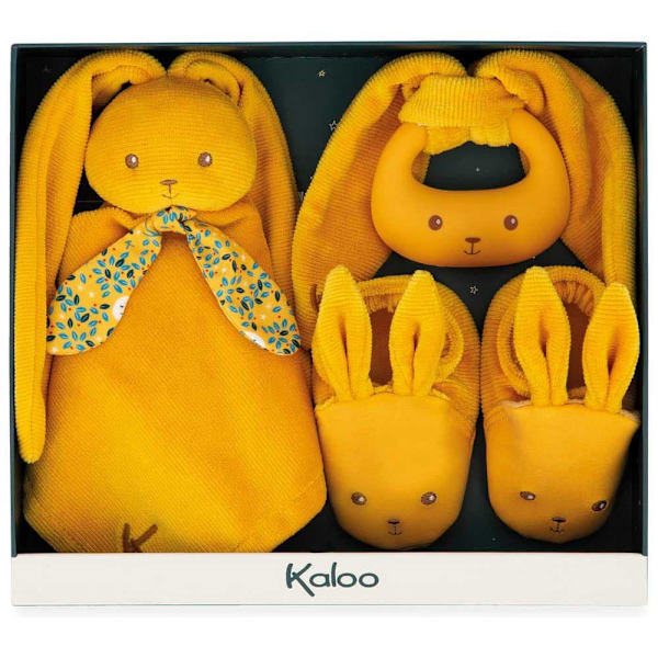 Kaloo Min Första Födelse Presentask Teddy Gul