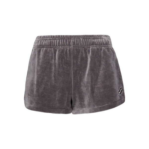 Superdry Shorts Code Sl Velour Grå XS Kvinna