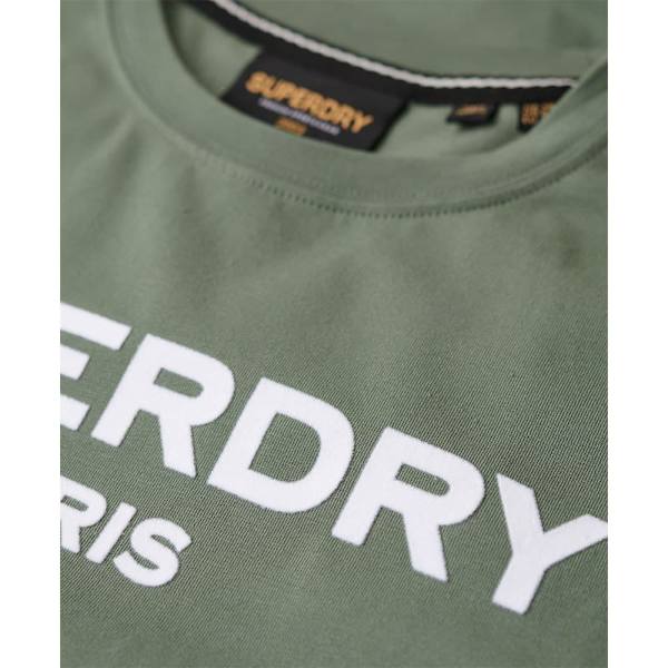 Superdry Sport Luxe Graphic Fitted T-shirt Med Korta ärmar Grönt XL Kvinna