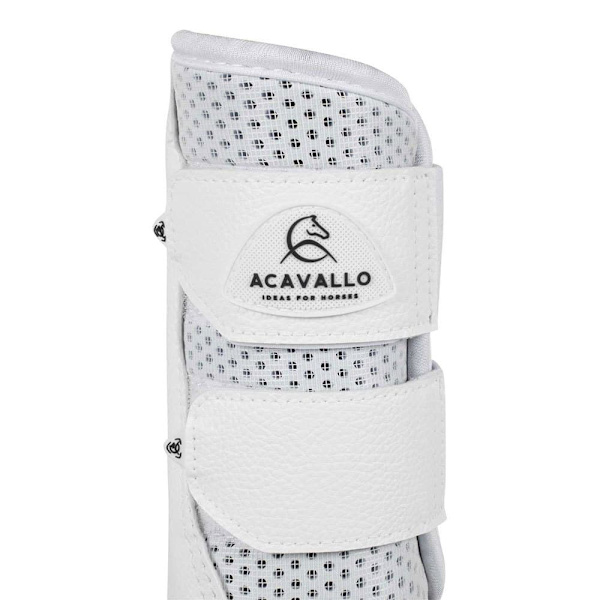 Acavallo Perforated Neoprene Double Velcro Senstövlar Vit XL