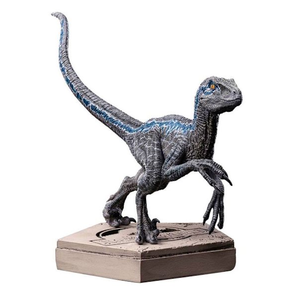 Iron Studios Velociraptor Blue 9 Cm Jura Parkere Statue Søvfarvet