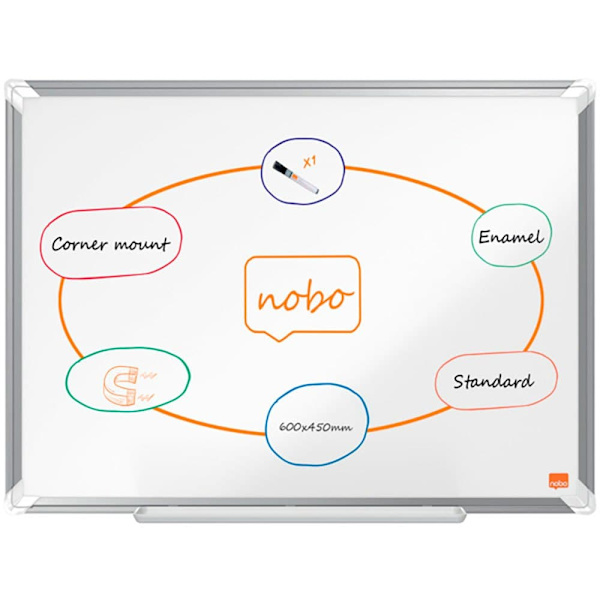 Nobo Lasitettu Teräs Premium Plus 600x450 Mm Lauta