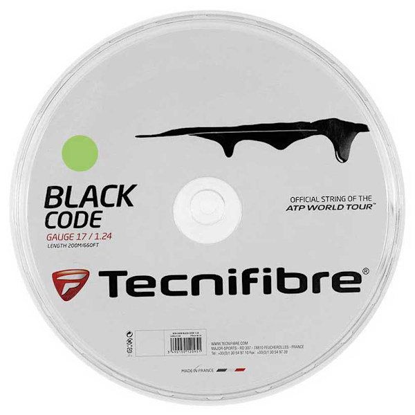 Tecnifibre Tenniskelan Kieli Black Code 200 M Keltainen 1.24 mm