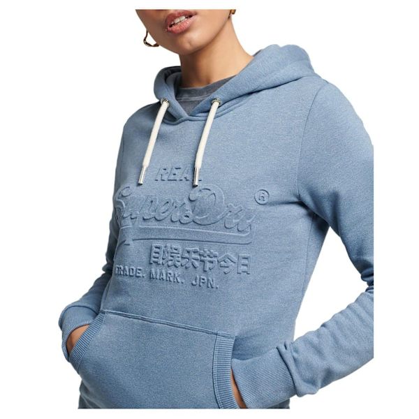 Superdry Hættetrøje Vintage Logo Emboss Blå 2XS Kvinde