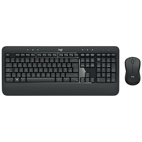 Logitech Trådløst Tastatur Og Mus Mk540 Sort German QWERTZ Sort, Hvid