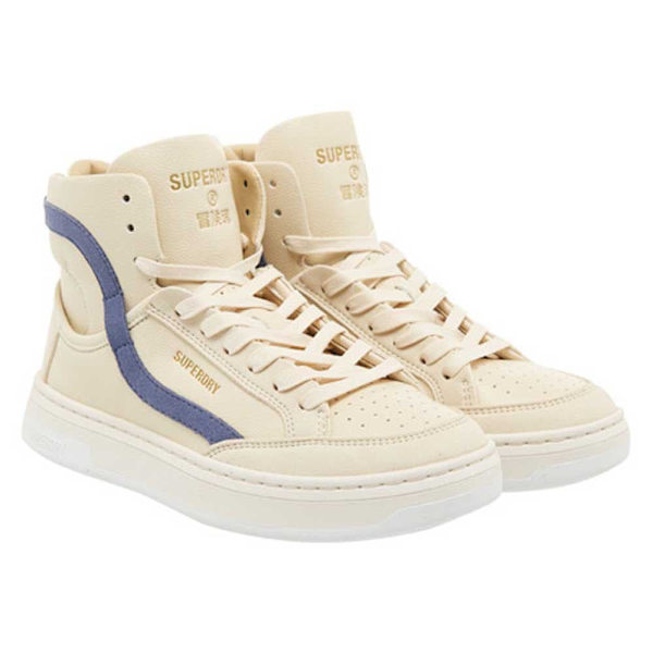 Superdry Utbildare Vegan Basket Ov High Beige EU 38 Kvinna