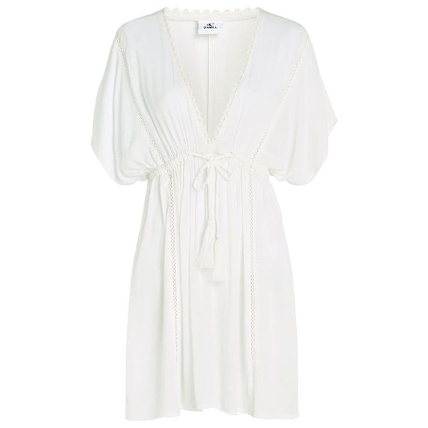 O´neill Essentials Mona Beach Cover Up Kortærmet Kjole Hvid L Kvinde