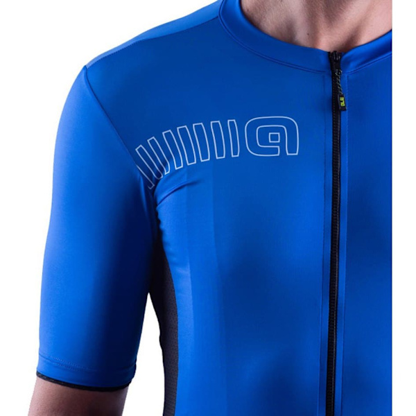 Ale Kortærmet Jersey Solid Color Block Blå M Mand