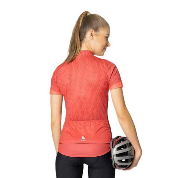 Odlo Essential 411951 Kort Ärm Jersey Orange M Kvinna