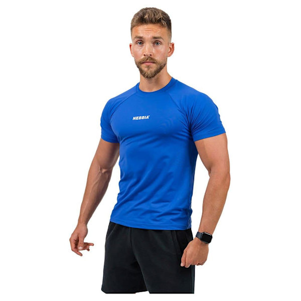 Nebbia Lyhythihainen T-paita Workout Compression Performance 339 Sininen M Mies