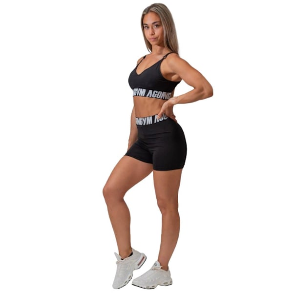 Agongym Sports Top Høj Support Pro Sort XS Kvinde