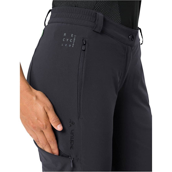Vaude Bike Yaras 3/4 Cykelshorts Uden Seler Sort 36 Kvinde