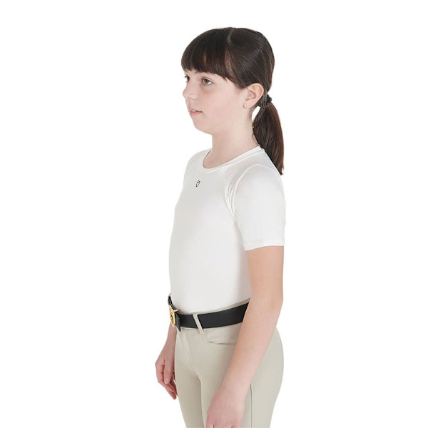 Equestro Technical Junior Training T-shirt Med Korte ærmer Hvid 10 Years Dreng