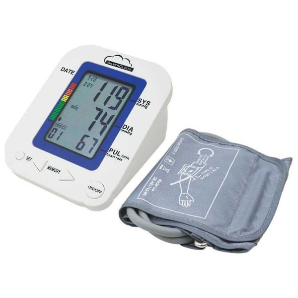 Silvercloud Elektronisk Armtensiometer Med Lcd-skærm Mb23 Hvid