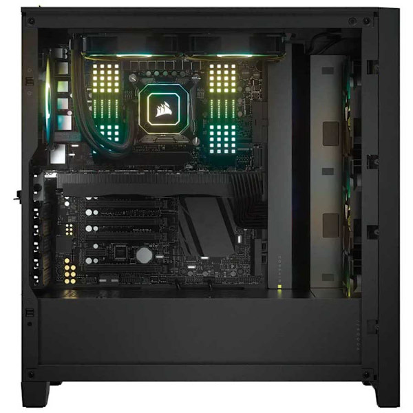 Corsair Tower Case Icue 4000x Tempered Glass Musta