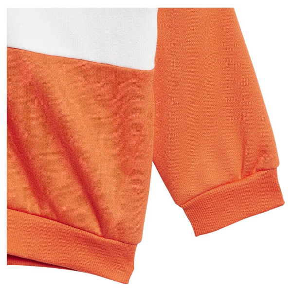 Adidas Tiberio 3 Stripes Colorblock Fleece Träningsdräkt Orange 3-6 Months Pojke