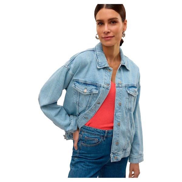 Vero Moda Tessa Oversize Denimjakke Blå L Kvinde