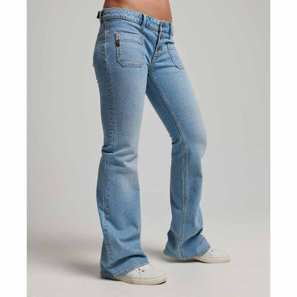 Superdry Jeans Vintage Low Rise Slim Flare Blå 28 / 32 Kvinna