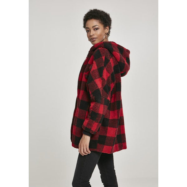 Urban Classics Rutig Parka Med Huva Röd XL Kvinna