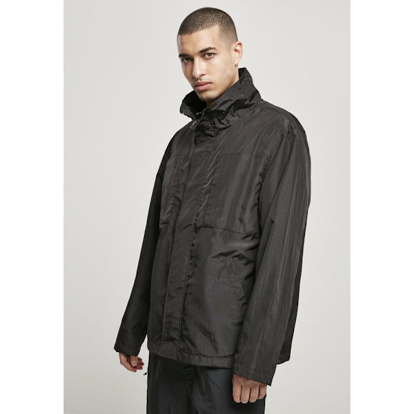 Urban Classics Windbreaker Double Pocket Nylon Crepe Jakke Sort M Mand