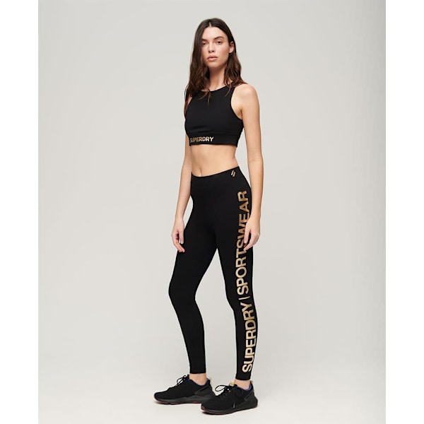 Superdry Sportswear Logo Sport-bh Svart S Kvinna