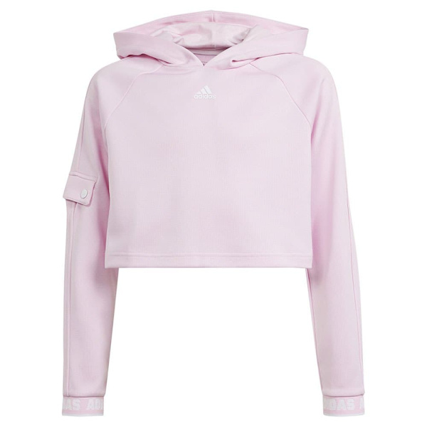 Adidas Dance Cropped Tröja Med Huva Rosa 14-15 Years Flicka