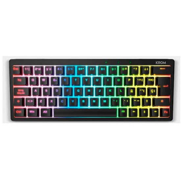 Krom Gaming Mekanisk Tastatur Mini Kreator Flerfarvet Sort