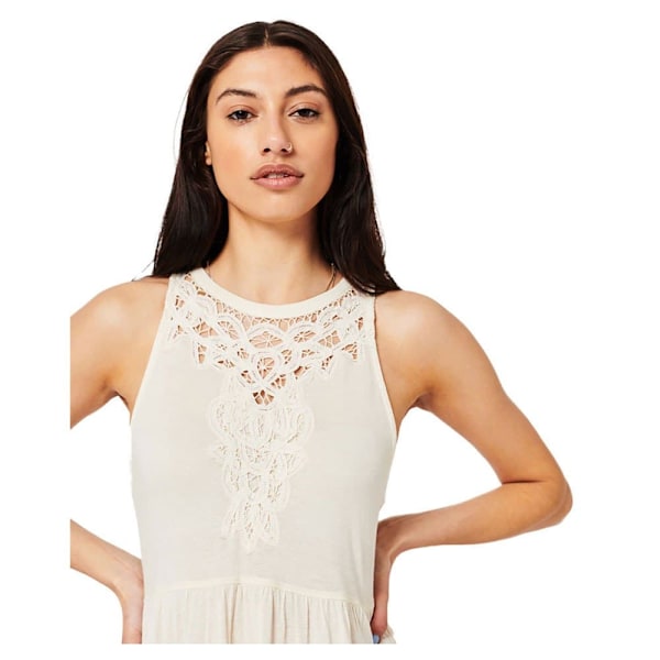 Superdry Kjole Vintage Lace Racer Hvid M Kvinde