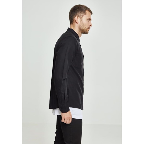 Urban Classics Basic Skjorte Flanell Sort L Mand