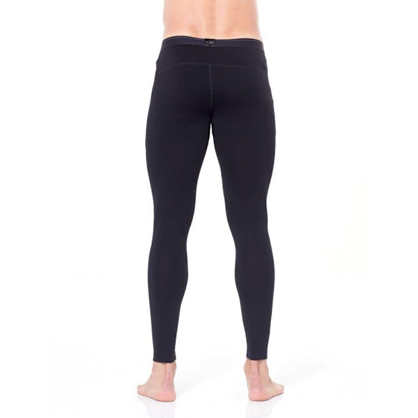 Icebreaker Leggings 260 Tech Merino Sort S Mand