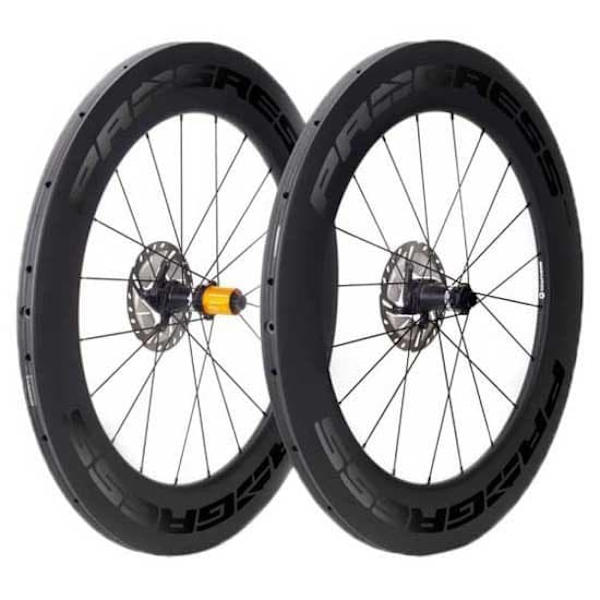 Progress Tie Pyörä Aseta Space Disc Tubular Musta 12 x 100 / 12 x 142 mm / Shimano/Sram HG