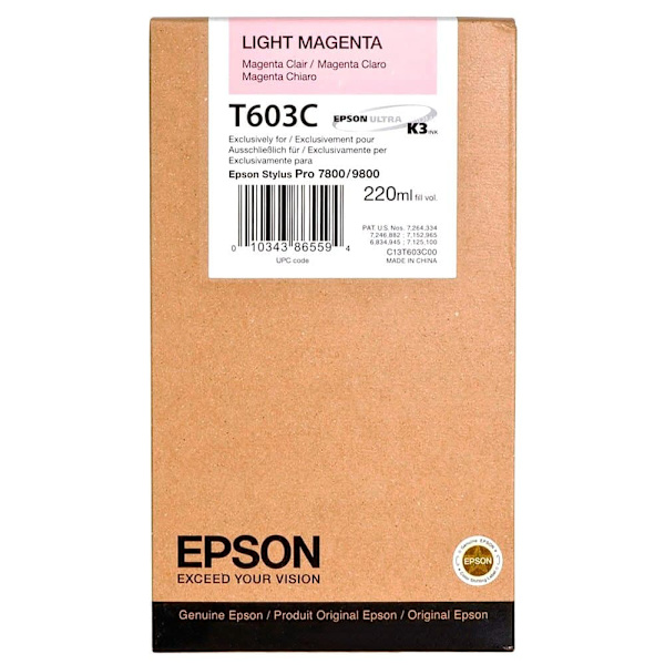 Epson Bläckpatron T 603 220ml T 603c Lila