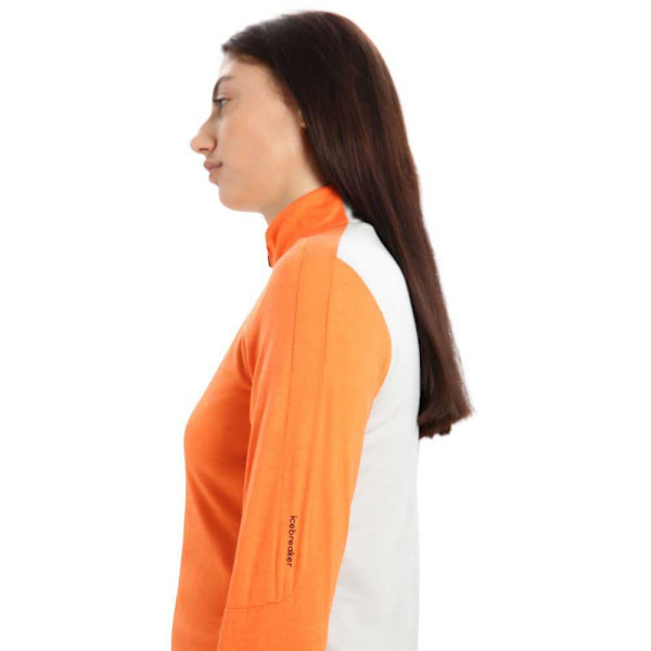 Icebreaker Zone Knit Zip Tröja Orange L Kvinna