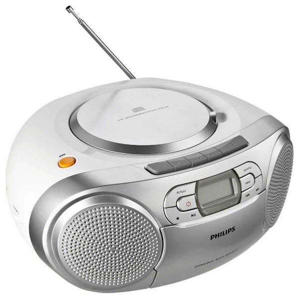 Philips Med Dynamic Bass Boost Radio Az127/12 Silver